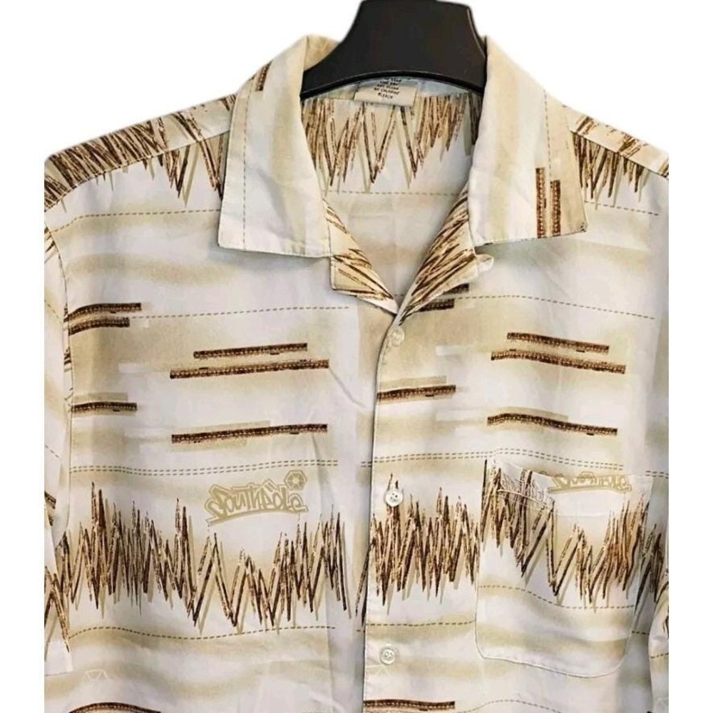 Vintage Southpole Y2K Abstract Print Button Down Shirt - Men's Medium -